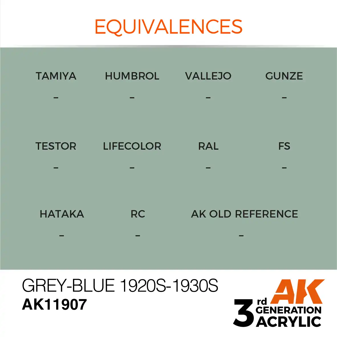 AK Interactive 11907, 17 ml. 3GEN Grey-Blue 1920s-1930s Aircraft maket boyası - Görsel 3