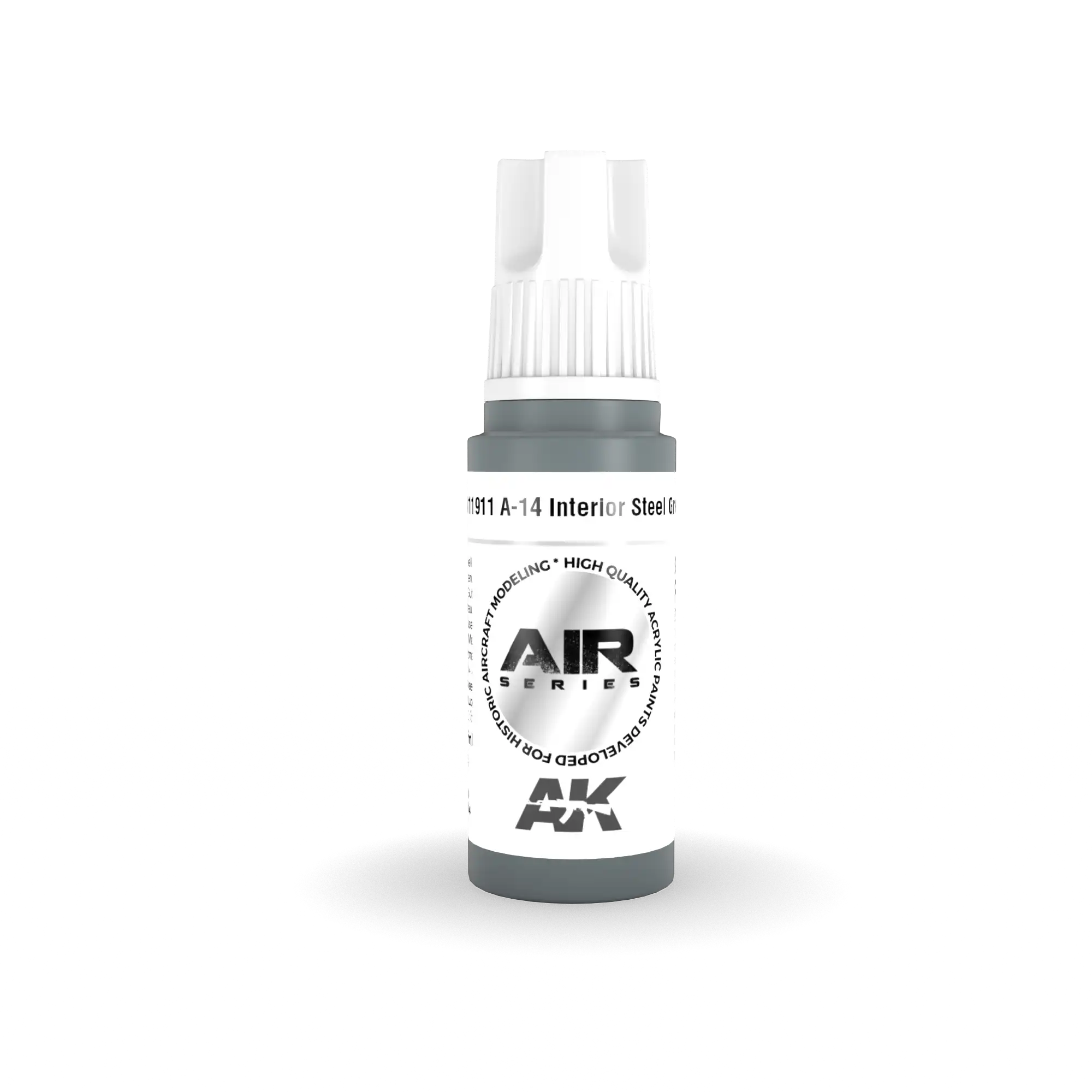 AK Interactive 11911, 17 ml. 3GEN A-14 Interior Steel Grey Aircraft maket boyası
