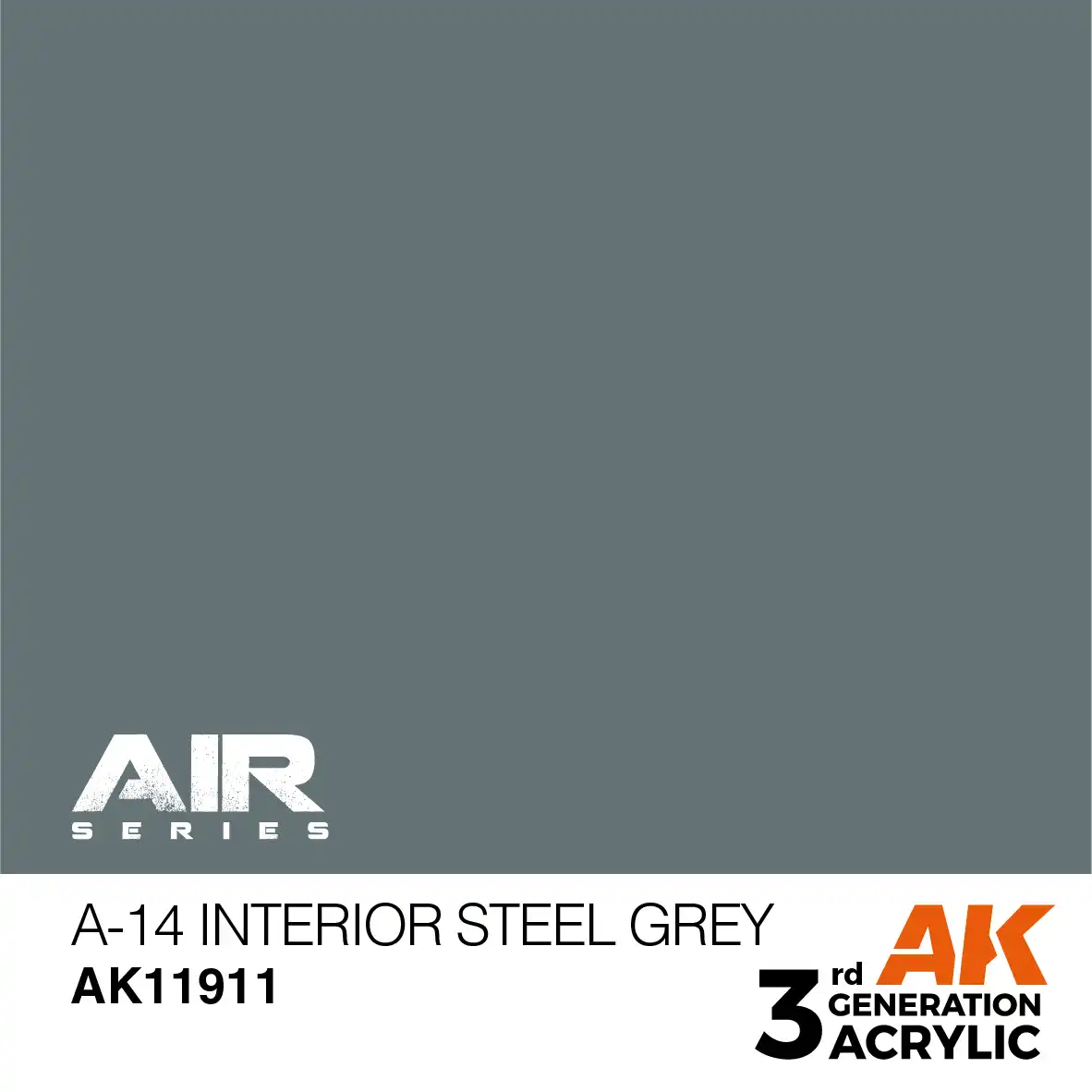 AK Interactive 11911, 17 ml. 3GEN A-14 Interior Steel Grey Aircraft maket boyası - Görsel 2