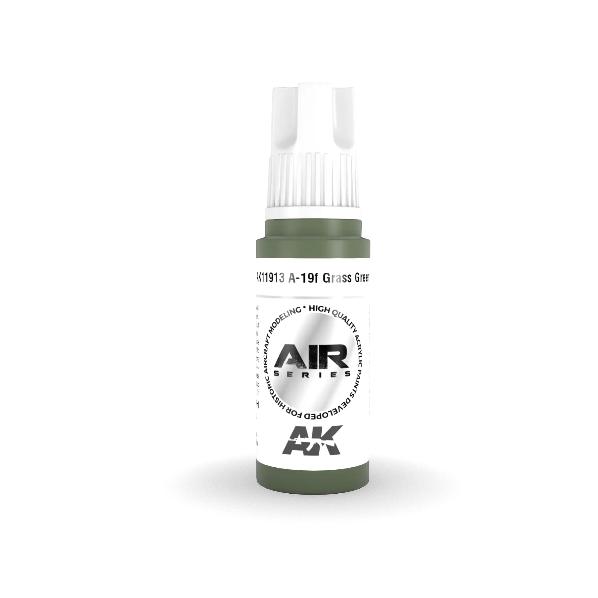 AK Interactive 11913, 17 ml. 3GEN A-19f Grass Green Aircraft maket boyası