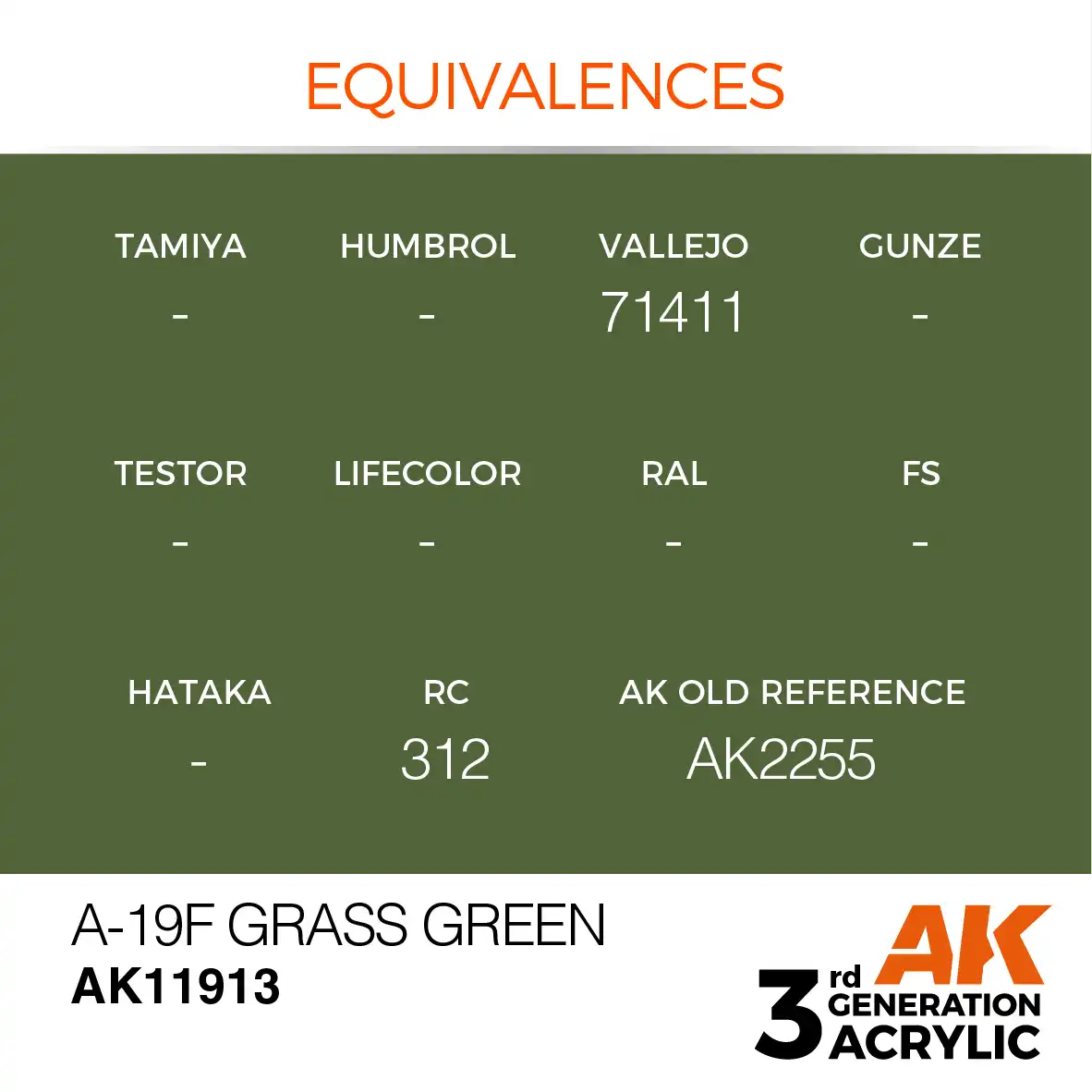 AK Interactive 11913, 17 ml. 3GEN A-19f Grass Green Aircraft maket boyası - Görsel 3
