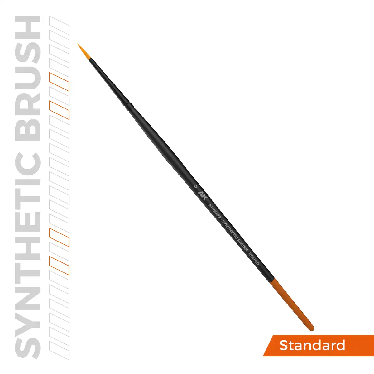 AK Interactive AKB007 No.0 Yuvarlak Uçlu sentetik maket boyama fırçası - Görsel 3