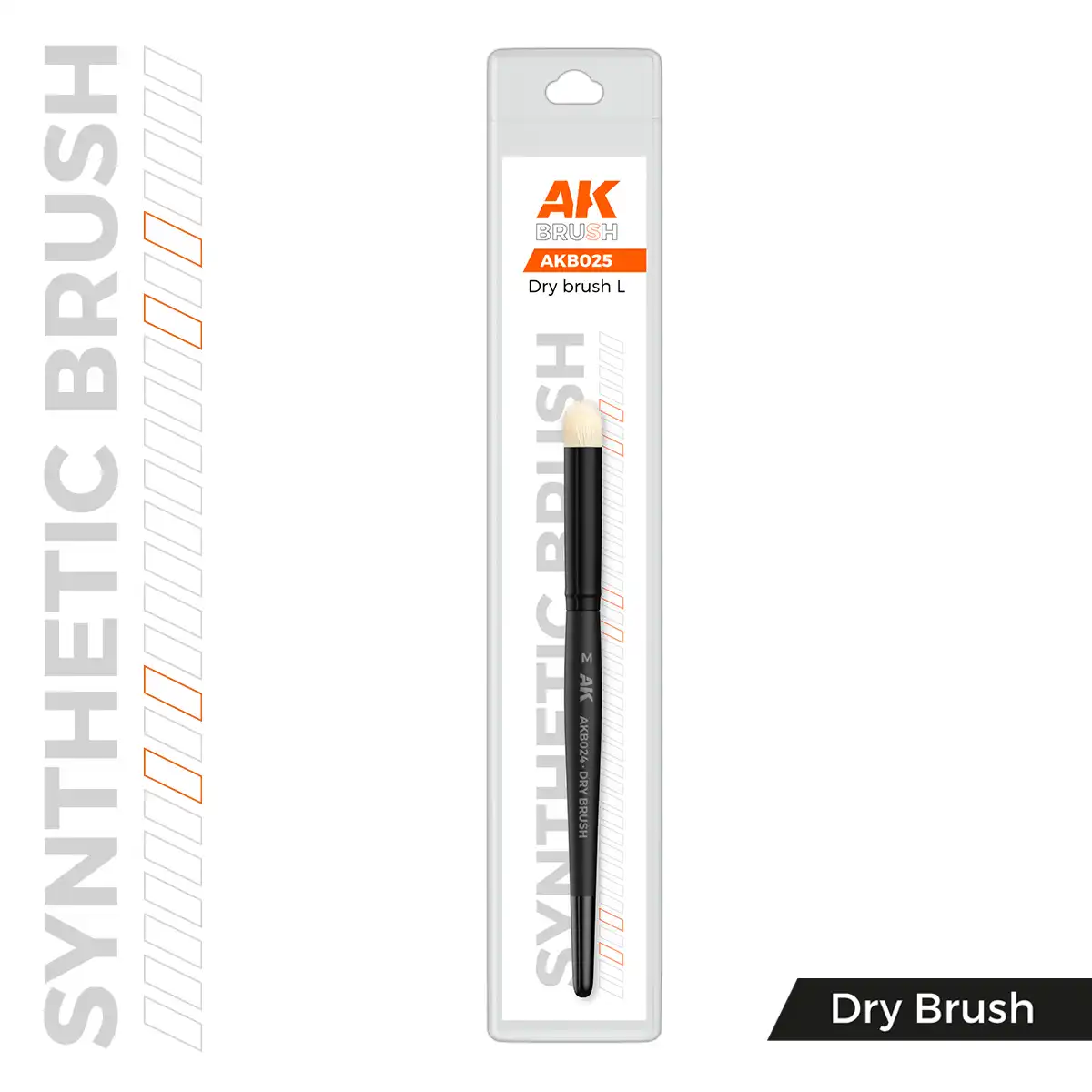 AK Interactive AKB025 No.L Sentetik Dry Brush Fırçası