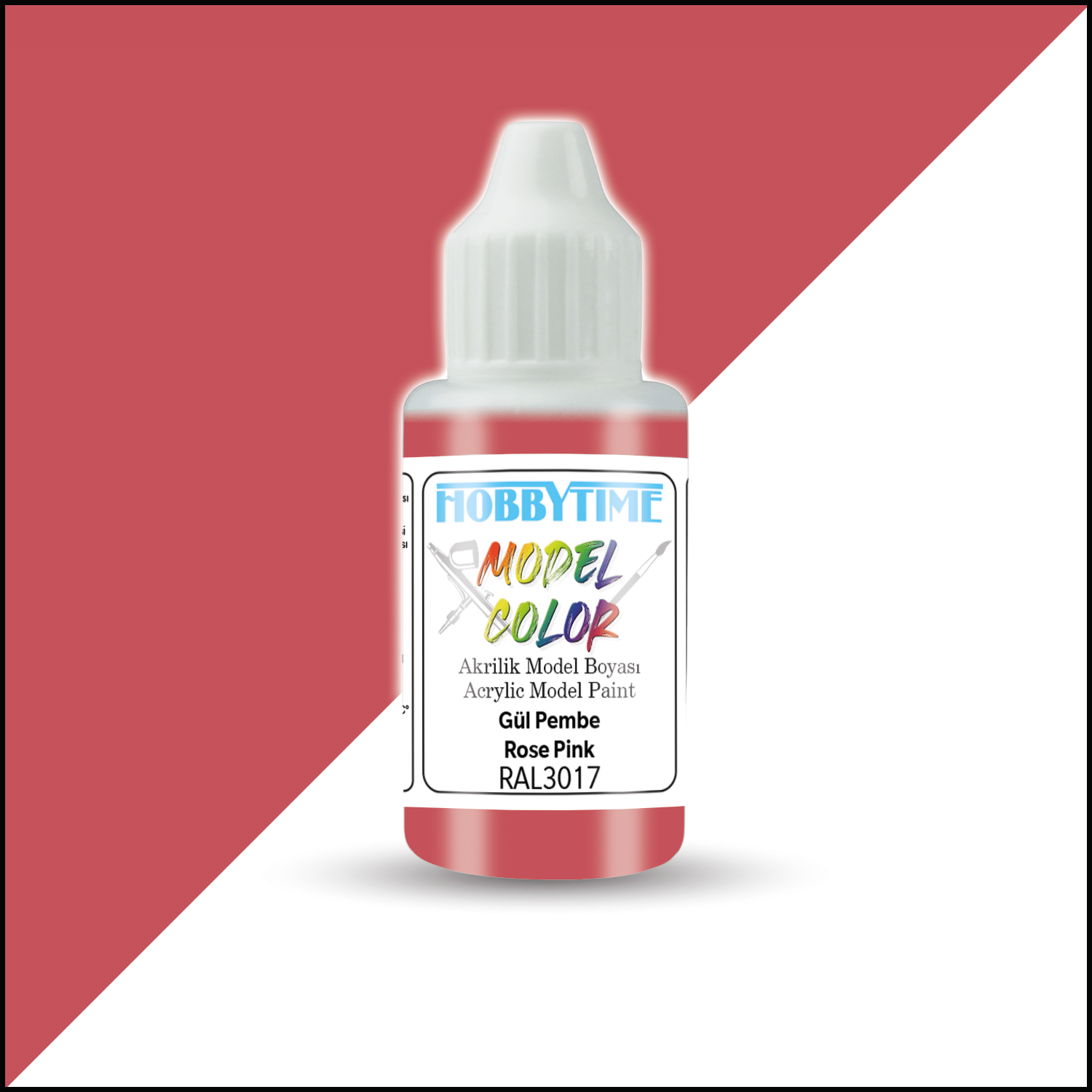 18 ml. RAL3017 Gül Pembe Rose Pink Akrilik Boya