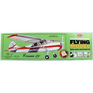 1/18 Cessna 170 60cm lazer kesim lastik motorlu balsa uçak kiti