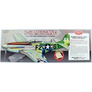 1/16 Mustang 70cm lazer kesim lastik motorlu balsa uçak kiti