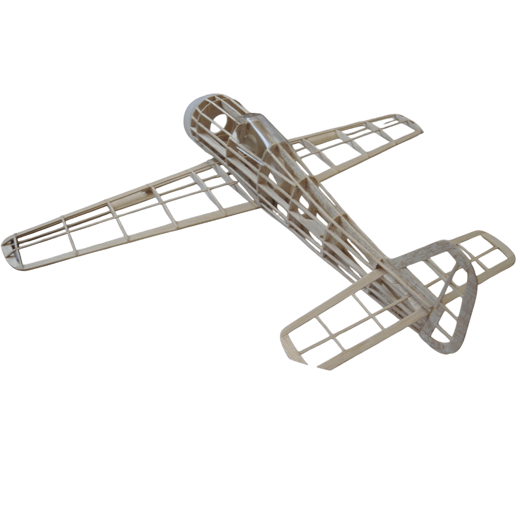 1/30 Focke-Wulf 42cm lazer kesim lastik motorlu balsa uçak kiti, Guillows 502 - Görsel 3