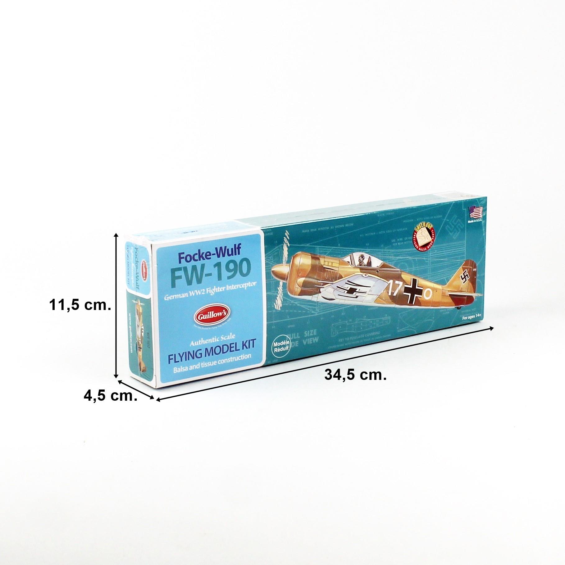 1/30 Focke-Wulf 42cm lazer kesim lastik motorlu balsa uçak kiti, Guillows 502 - Görsel 4