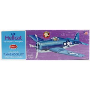 1/30 Hellcat 42cm lazer kesim lastik motorlu balsa uçak kiti