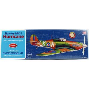 1/30 Hurricane 42cm lazer kesim lastik motorlu balsa uçak kiti