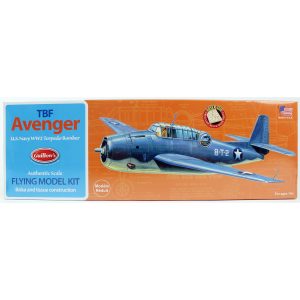 1/30 Avenger 42cm lazer kesim lastik motorlu balsa uçak kiti