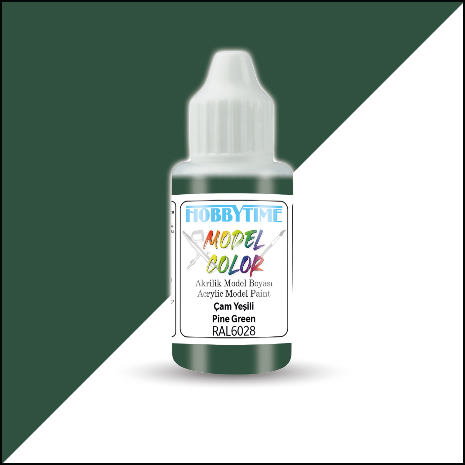 18 ml. RAL6028 Çam Yeşili Pine Green Akrilik Boya