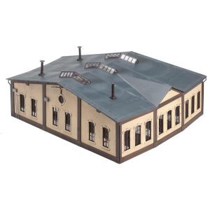 1/87 3'lü Lokomotif Evi plastik maketi