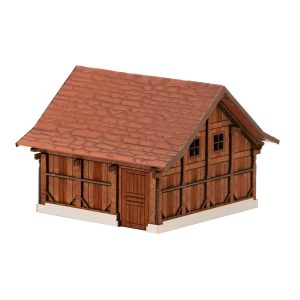 1/87 Ahşap Umumi Tuvalet plastik maketi