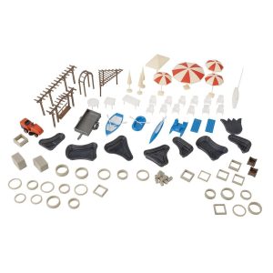 1/87 Bahçe Dekorasyon Seti plastik maketi