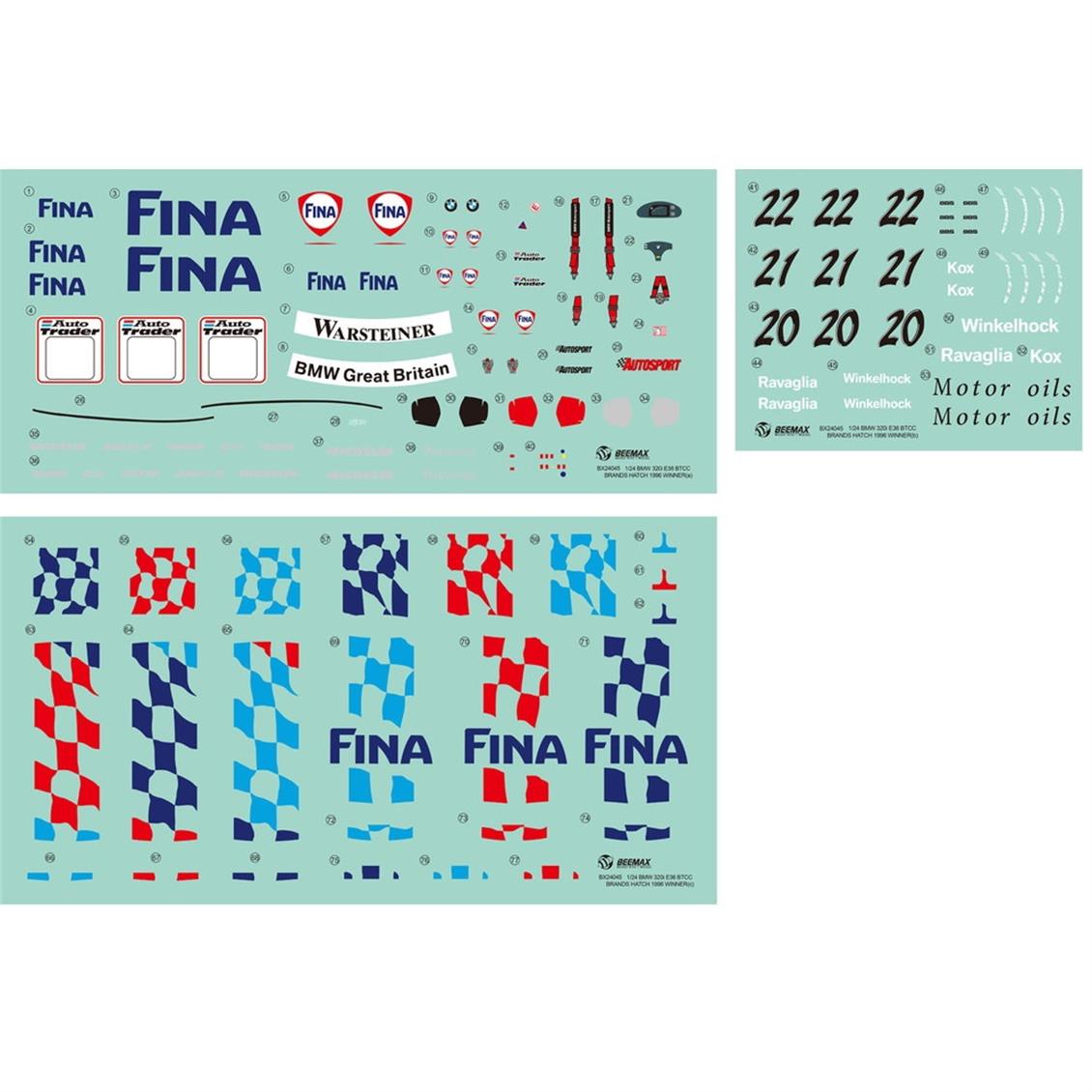 Nunu BX24045, 1/24 Bmw 320i E36 BTCC Brands Hatch 1996 araba maketi - Görsel 4