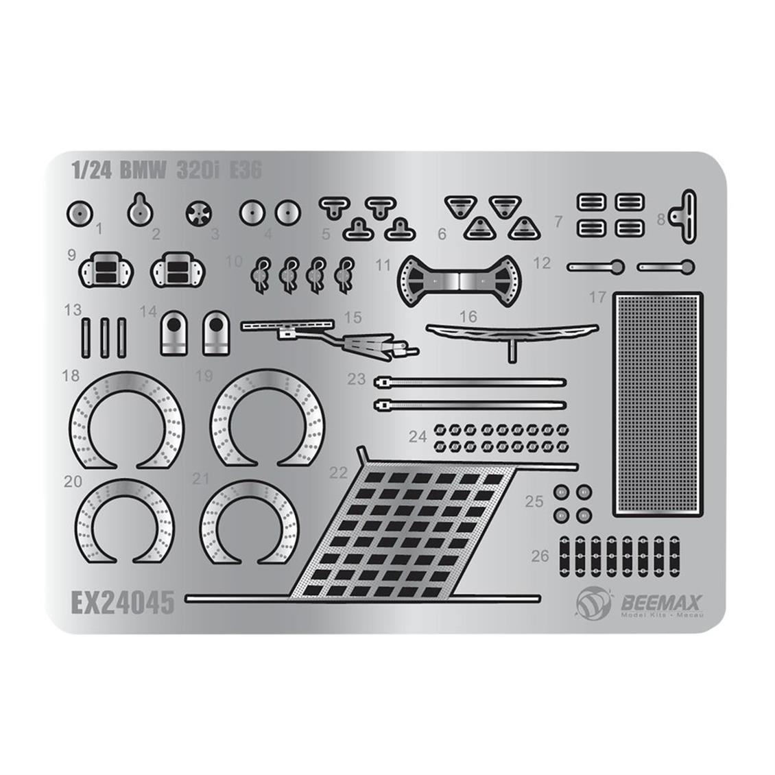 1/24 Detay Seti for Bmw 320i E36 BTCC Brands Hatch 1996 Detay Kiti