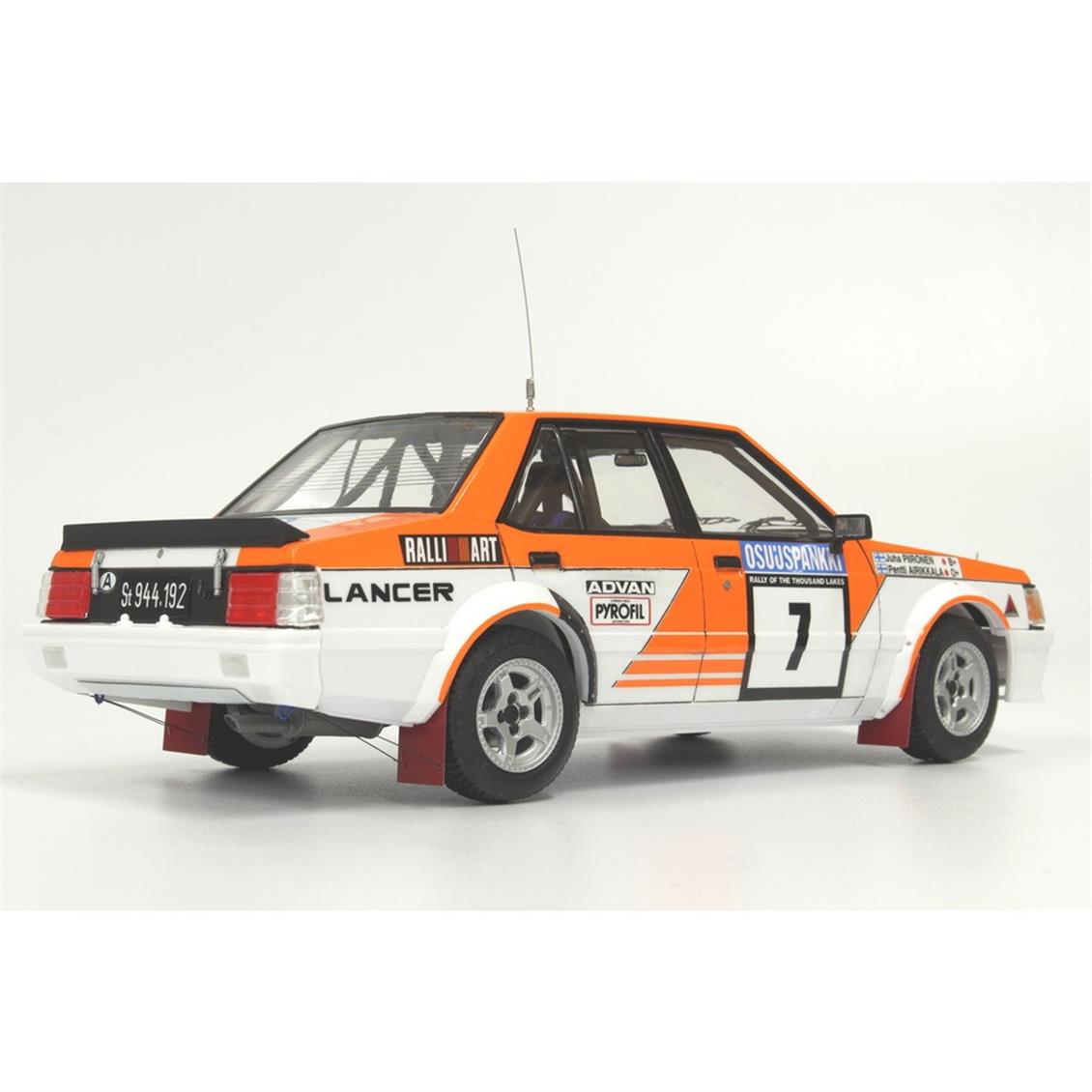Nunu PN24018, 1/24 Mitsubishi Lancer Turbo 1982 Rally of 1000 Lakes araba maketi - Görsel 3