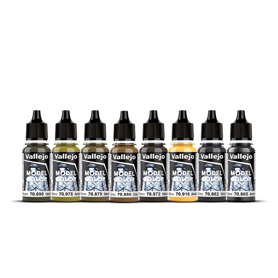 Vallejo 70108, 8x18 ml. Panzer Colors Model Color Boya Seti - Görsel 3