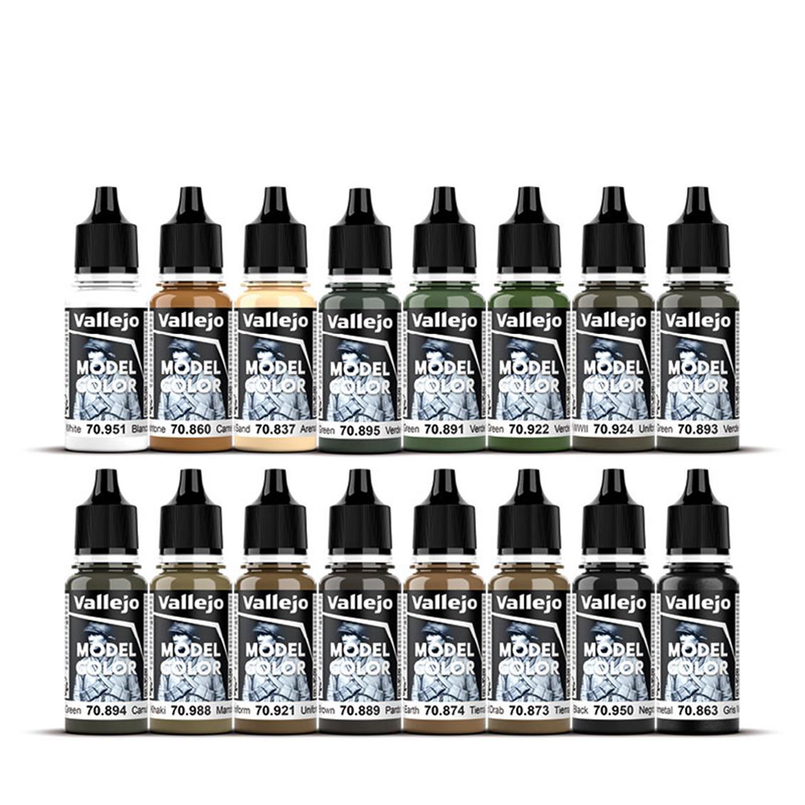 Vallejo 70109, 16x18 ml. Allied Forces WWII Model Color Boya Seti - Görsel 3