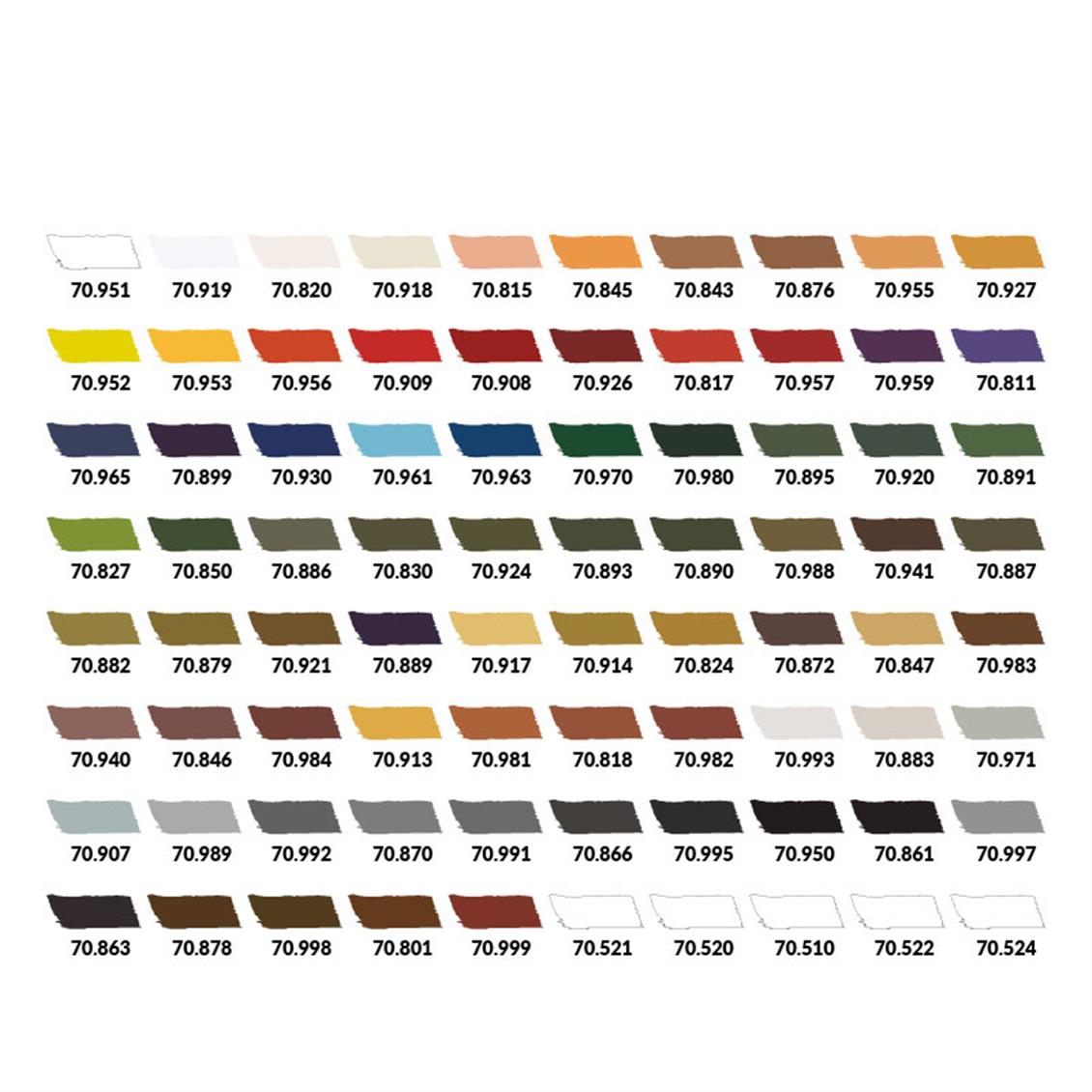 Vallejo 70252, 80x18 ml. Figür ve Genel Renkleri Model Color Boya Seti - Görsel 3