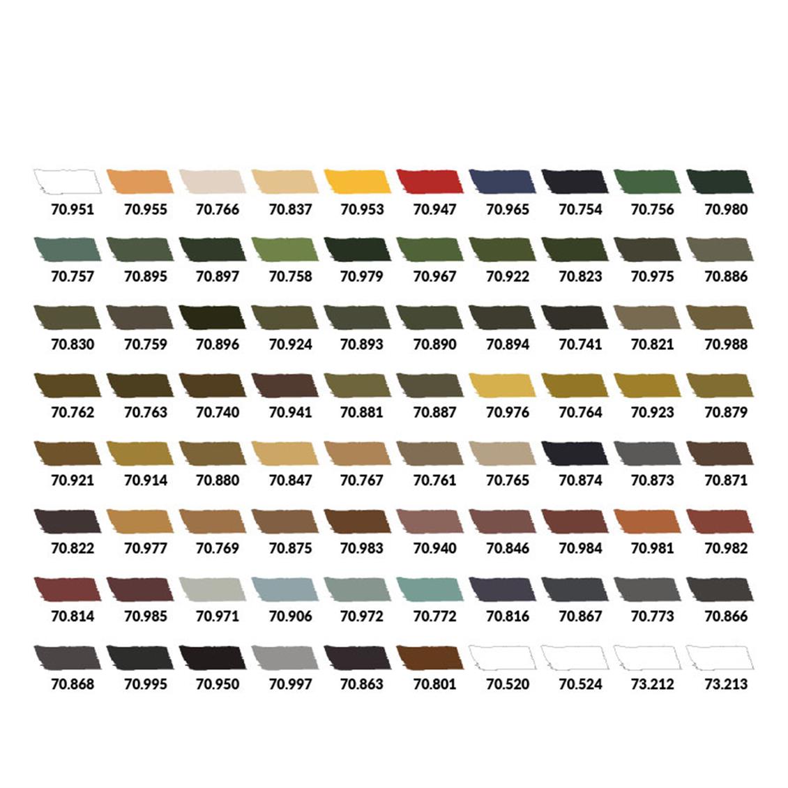 Vallejo 70253, 80x18 ml. Askeri Üniformalar ve Kamuflaj Model Color Boya Seti - Görsel 3