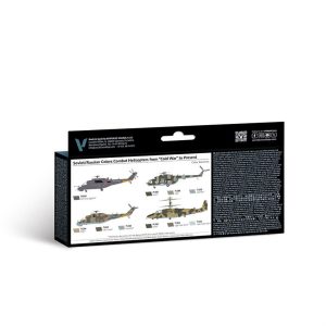 8x18 ml. II. Dünya Savaşı sonrası Sovyet/Rus renkleri Model Air Boya Seti