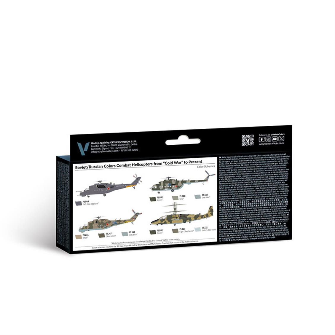 8x18 ml. II. Dünya Savaşı sonrası Sovyet/Rus renkleri Model Air Boya Seti