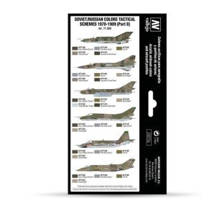 8x18 ml. 1978–1989 Sovyet/Rus renkleri Taktik Şemalar Bölüm II Model Air Boya Seti