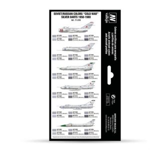 8x18 ml. 1950–1980 Sovyet/Rus renkleri Soğuk Savaş Gümüş Oklar Model Air Boya Seti
