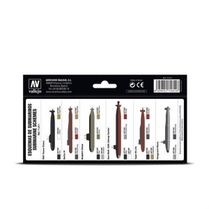 8x18 ml. Nükleer Denizaltılar Model Air Boya Seti