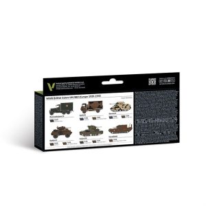 8x18 ml. 1939-1945 WWII Britanya Renkleri Model Air Boya Seti