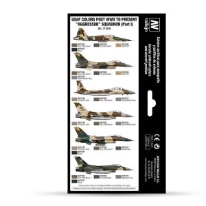 8x18 ml. II. Dünya Savaşı sonrası Günümüze kadar Aggressor Filosu USAF Bölüm I Model Air Boya Seti