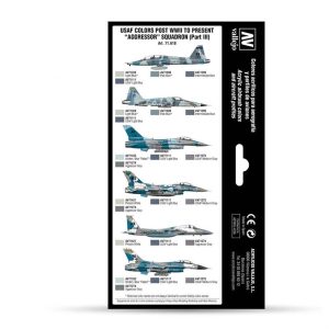 8x18 ml. II. Dünya Savaşı sonrası Günümüze kadar Aggressor Filosu USAF Bölüm 3 Model Air Boya Seti