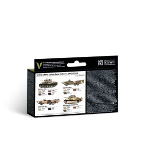 6x18 ml. 1942-1945 WWII USMC Renkleri Kum Desenleri Model Air Boya Seti