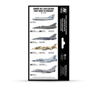 8x18 ml. II. Dünya Savaşı sonrası günümüze kadar Armée de l’Air Model Air Boya Seti