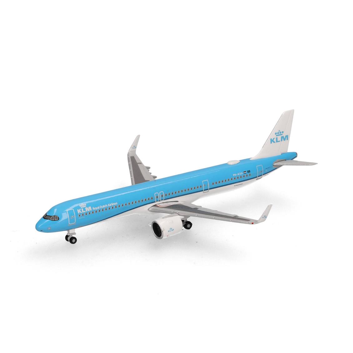 Herpa 538053, 1/500 KLM Airbus A321neo PH-AXA Metal Yolcu Uçağı Modeli - Görsel 4