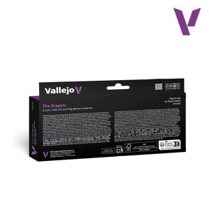 8x18 ml. Fire Dragons game color boya seti