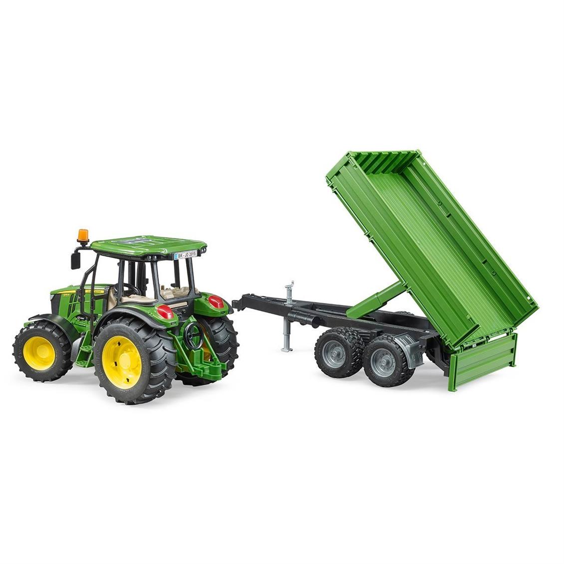 Bruder 02108 John Deere 5115 Traktör Römork - Görsel 2