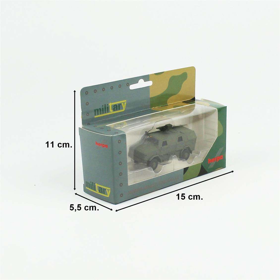 Herpa 746168 1/87 ATF Dingo, FLW 100 Silahlı, Zırhlı Personel Taşıyıcı - Görsel 4