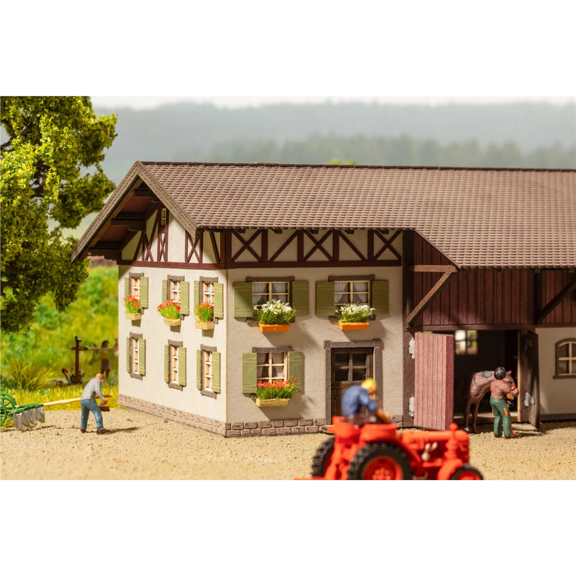 12 Adet Pencere Önü Çiçekli Saksıları Diorama Malzemesi