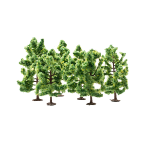 6 Adet Yapraklı Ağaç Diorama Malzemesi