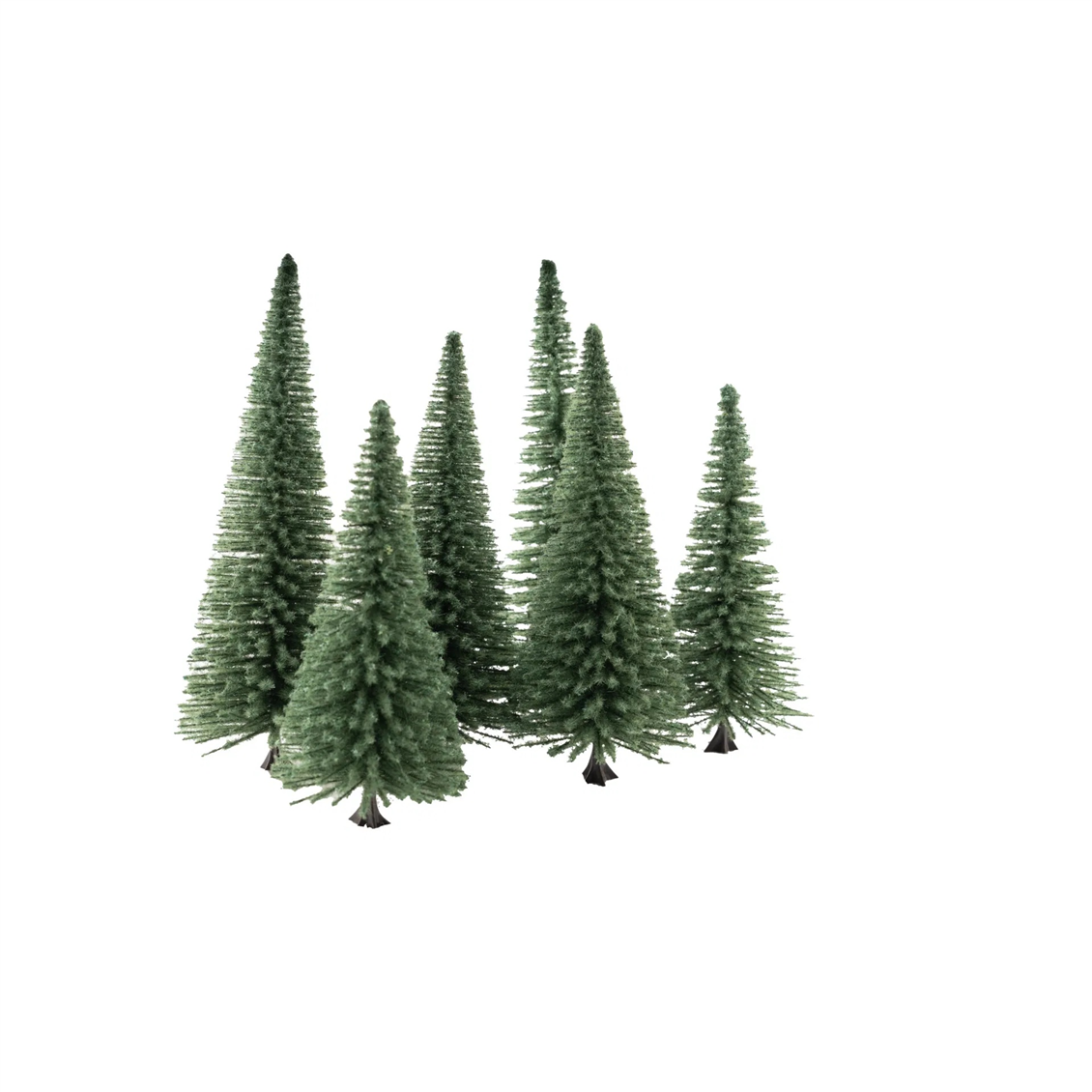 6 Adet Köknar Ağacı Diorama Malzemesi