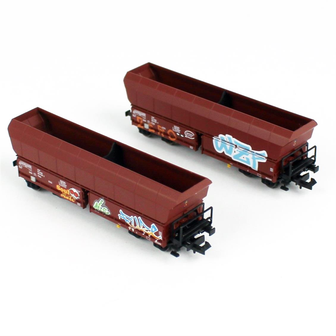 2 Adet Model Tren Dökme Yük Vagonu