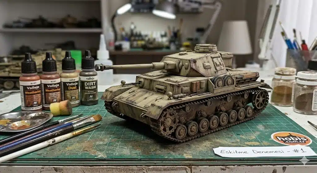 Plastik maketlerde eskitme yapımı