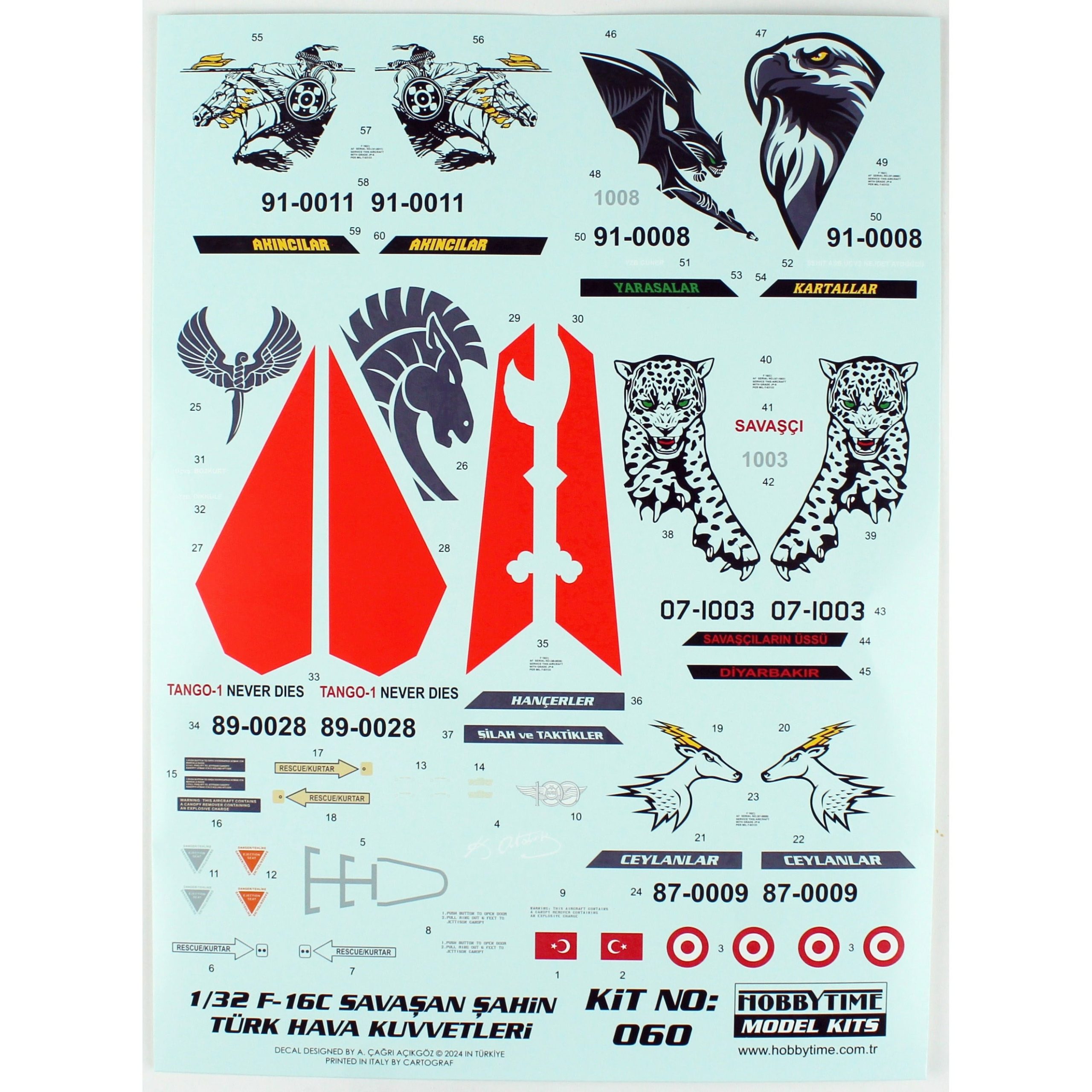 HT 060, 1/32 F-16C B-30/40/50+ Plasik Maketi - Görsel 4