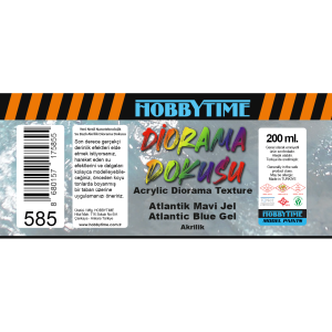 200 ml. Atlantik Mavi Jel Diorama Dokusu