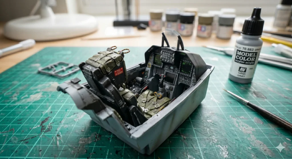 F-16 kokpit boyama